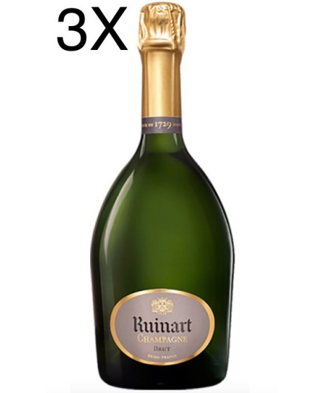 (3 BOTTLES) Ruinart - Brut - "R" de Ruinart - 75cl