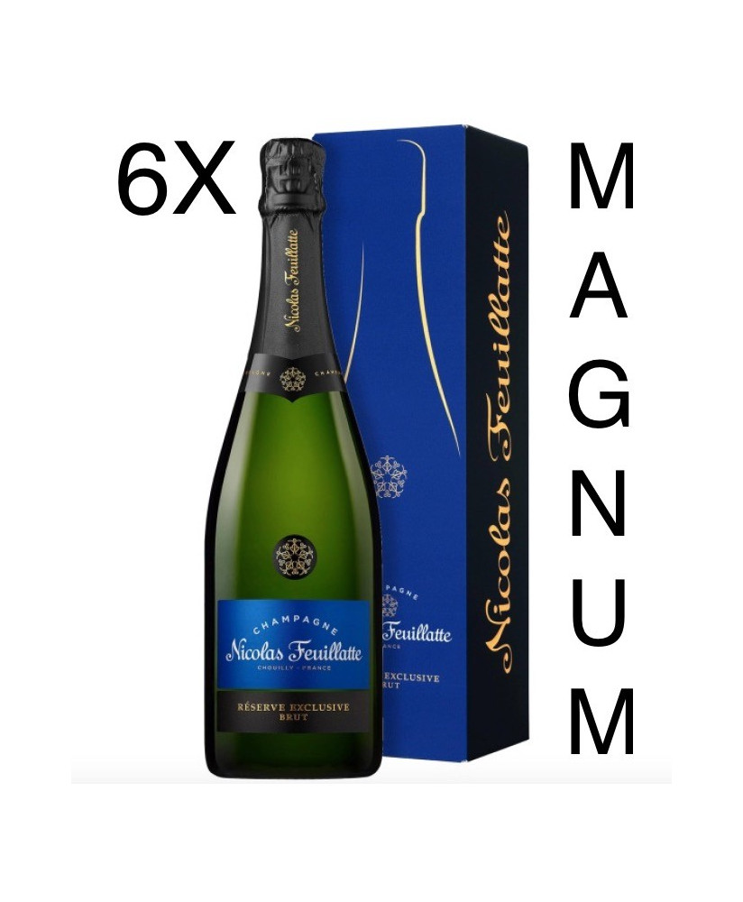 (6 BOTTLES) Nicolas Feuillatte - Brut Réserve - Champagne - 150cl - Magnum Gift box