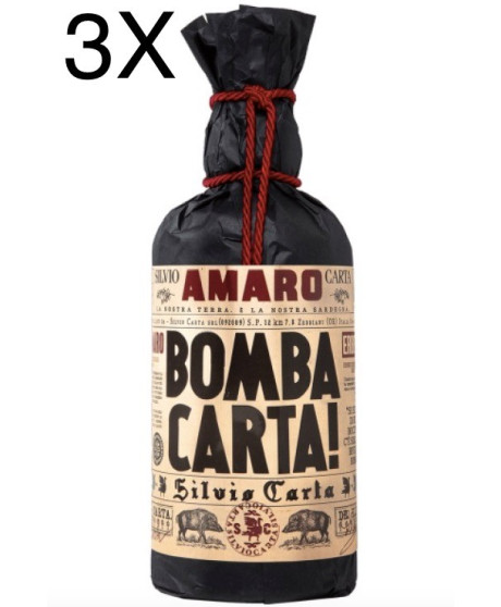 (3 BOTTLES) Silvio Carta - Amaro Bomba Carta! - 70cl