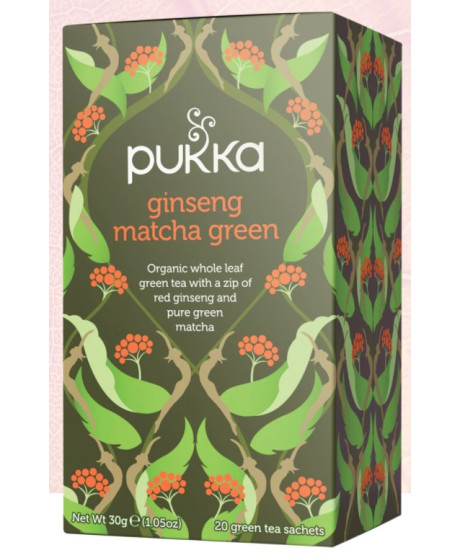 Pukka Herbs - Ginseng Matcha Green - 20 sachets - 30g