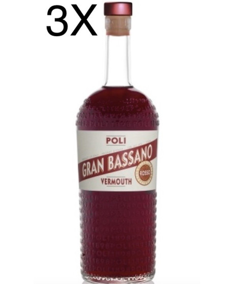 (3 BOTTLES) Poli - Vermouth Gran Bassano Rosso - 75cl