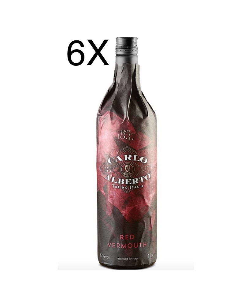 (3 BOTTIGLIE) Carlo Alberto - Vermouth di Torino Rosso - 100cl - 1 Litro