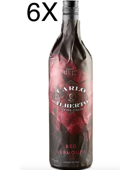 (3 BOTTIGLIE) Carlo Alberto - Vermouth di Torino Rosso - 100cl - 1 Litro