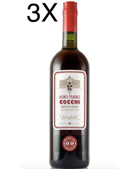 (3 BOTTLES) Cocchi - Dopo Teatro Vermouth Amaro - 75cl