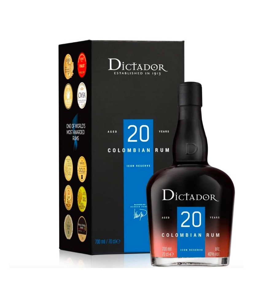 Rum Dictador - 20 Years - Colombian Rum - 70cl