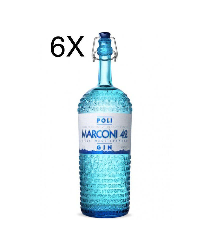(3 BOTTIGLIE) Poli - Gin Marconi 42 - Mediterraneo - 70cl