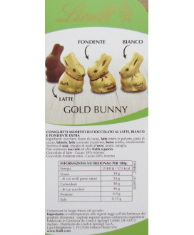 Vendita online Coniglietti Gold Bunny di Pasqua assortiti Lindt & Sprüngli al Latte fondenti e di cioccolato bianco. Shop on lin
