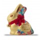 6 Gold Bunny X 100g - Milk Chocolate - Flowers