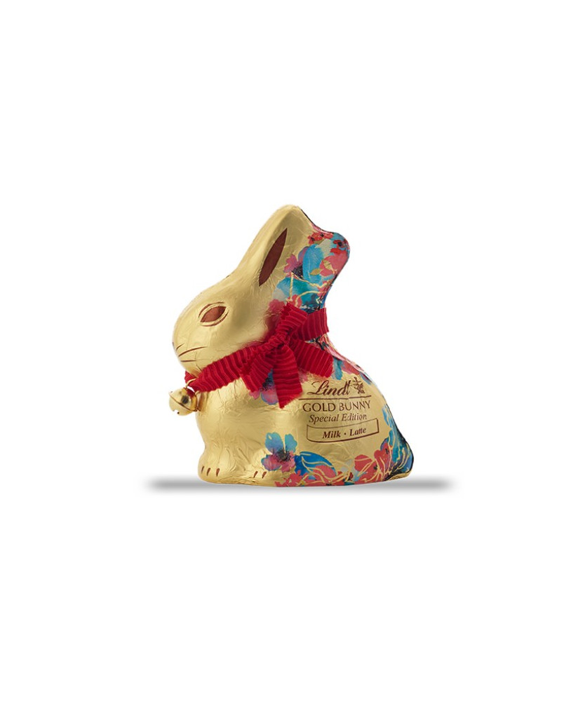 6 Gold Bunny X 100g - Milk Chocolate - Flowers