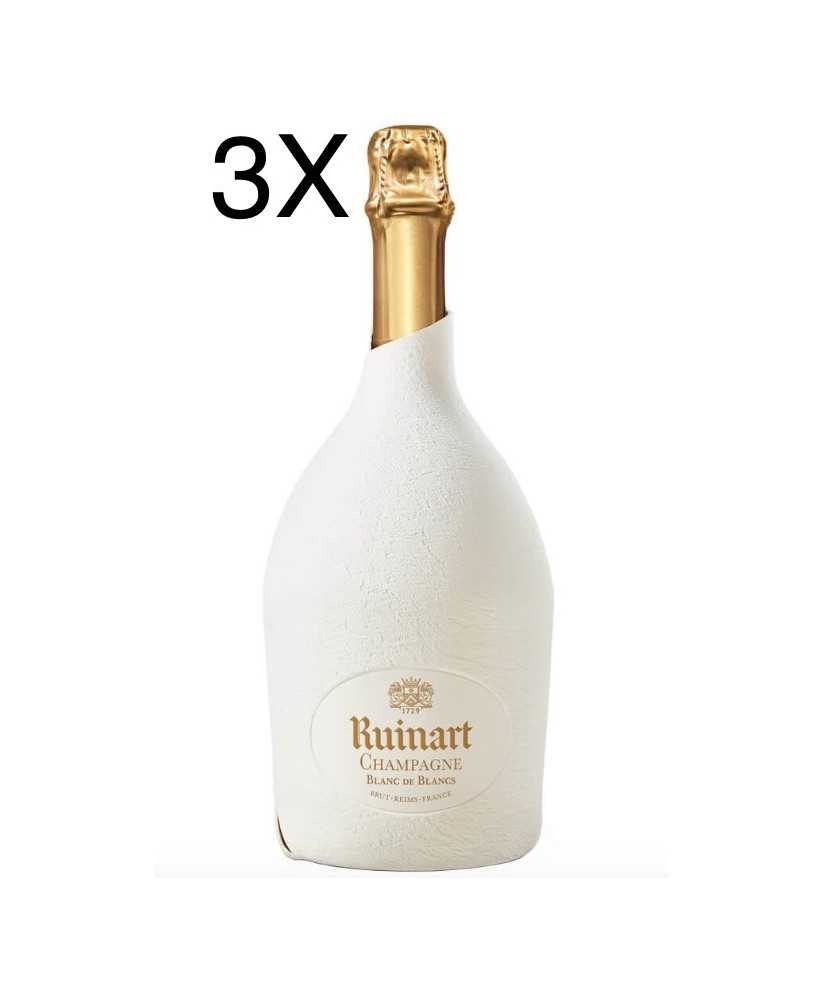 (3 BOTTLES) Ruinart - Blanc de Blancs - The Second Skin Case - 75cl