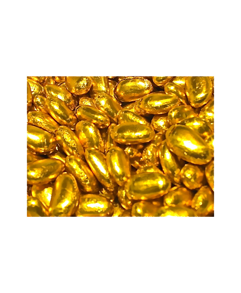 Confetti Oro - Vendita online confetti dorati con mandorla intera palata per nozze d'oro, bomboniere e cerimonie. Shop on-line c