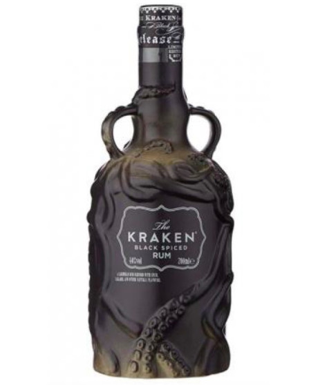 The Kraken - Black Spiced Rhum - Black and White Ceramic - Limited Edition - Stile Vittoriano - 70cl