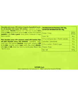 Vendita online Uova Caffarel fondenti con nocciole Piemonte I.G.P. Shop on line uovo Caffarel nocciolato fondente, con granella