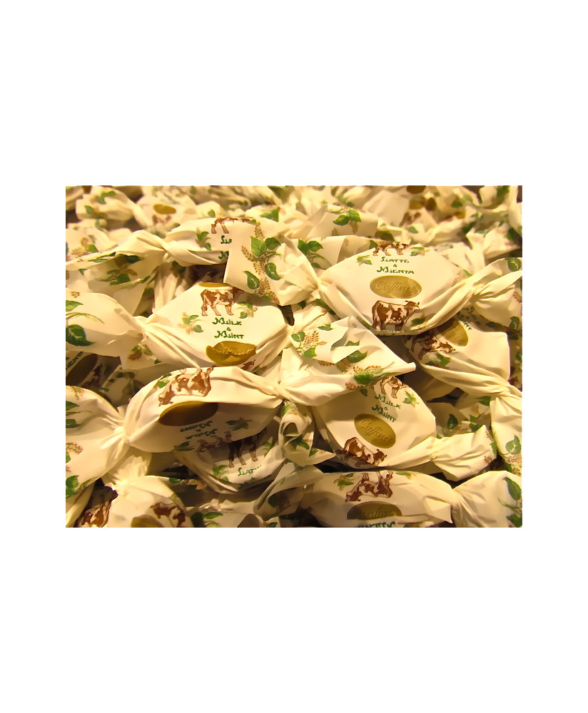 Vendita online caramelle Caffarel Latte e Menta dissentanti. Prezzo € 12,00 al kg. Shop on line caramelle Caffarel latte e menta