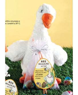 Vendita online Coniglio di Peluches Caffarel, con ovette ripiene al latte. Shop on-line peluches con ovetti di cioccolato