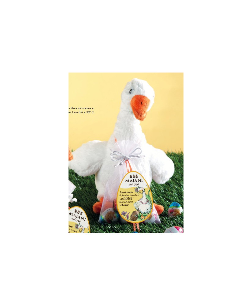 Vendita online Coniglio di Peluches Caffarel, con ovette ripiene al latte. Shop on-line peluches con ovetti di cioccolato