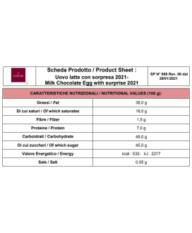 Domori - Uovo al Latte ciuffo - Prestat - 320g