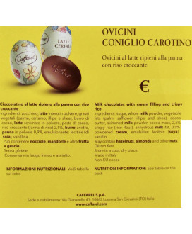 Online sales chocolate eggs Caffarel assorted raspberry and stracciatella chocolate. Shop online Caffarel eggs milk and dark cho