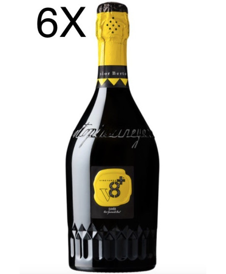 (6 BOTTLES) V8+ Vineyards - Sior Berto - Cuvée Brut - Vino Spumante Brut - 75cl