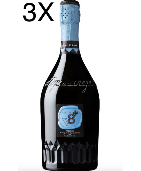 (3 BOTTIGLIE) V8+ Vineyards - Sior Gino - Prosecco Dry Millesimato 2019 - DOC - 75cl