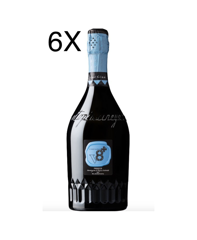 (3 BOTTLES) V8+ Vineyards - Sior Gino - Prosecco Dry Millesimato 2019 - DOC - 75cl