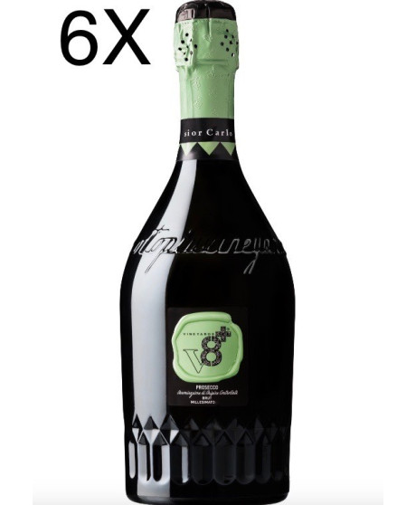 (3 BOTTIGLIE) V8+ Vineyards - Sior Carlo - Prosecco Brut Millesimato 2019 - DOC - 75cl