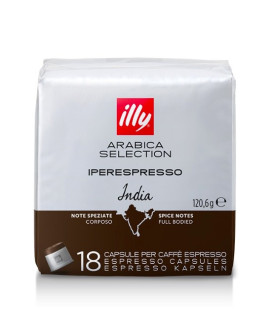 Vendita online capsule Illy Caffe' Monoarabica India per macchina iperespresso. Confezione da 21 caffè espresso India. Shop on-l