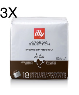 Vendita online capsule Illy Caffe' Monoarabica India per macchina iperespresso. Confezione da 21 caffè espresso India. Shop on-l