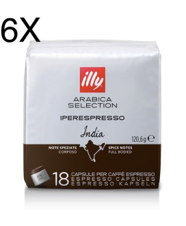 Vendita online capsule Illy Caffe' Monoarabica India per macchina iperespresso. Confezione da 21 caffè espresso India. Shop on-l