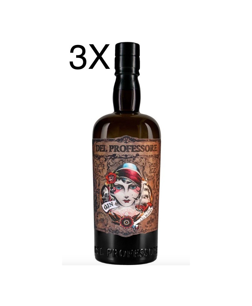 (3 BOTTLES) Distilleria Quaglia - Il Gin del Professore - À La Madame - 70cl