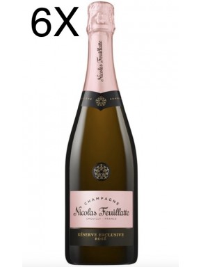 (6 BOTTLES) Nicolas Feuillatte - Reserve Exclusive Rose' - Champagne - 75cl 