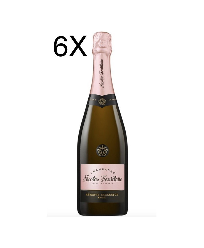 (6 BOTTLES) Nicolas Feuillatte - Reserve Exclusive Rose' - Champagne - 75cl 