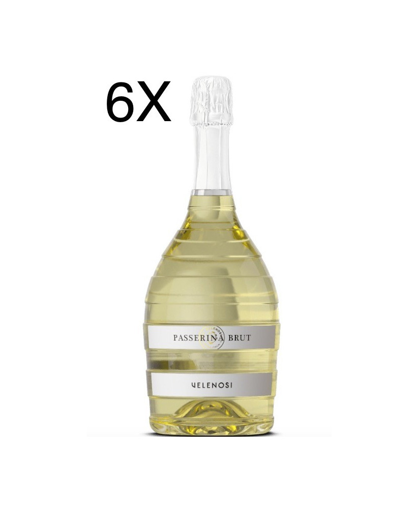 Vendita online Passerina Brut Velenosi, vino spumante di qualita', metodo charmat. Shop on line vino bianco frizzante Passerina