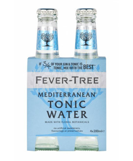 24 BOTTLES - Fever Tree Mediterranean - Premium Natural Mixers Mediterranen Tonic Water - 20cl