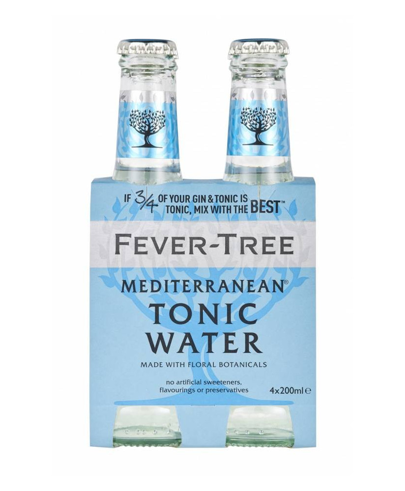 24 BOTTIGLIE - Fever Tree Mediterranean - Premium Natural Mixers Mediterranen Tonic Water - Acqua Tonica - 20cl