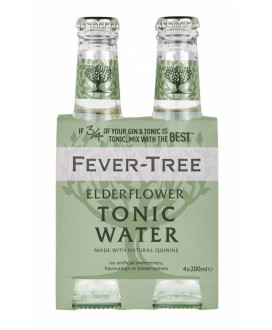 24 BOTTLES - Fever Tree - Elderflower - Premium Natural Mixers - Tonic Water - 20cl