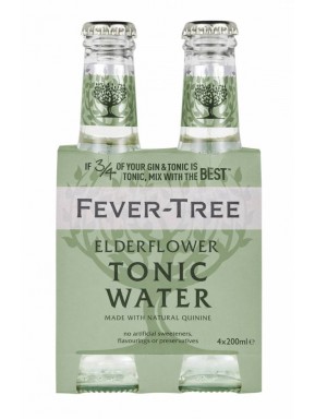 24 BOTTLES - Fever Tree - Elderflower - Premium Natural Mixers - Tonic Water - 20cl