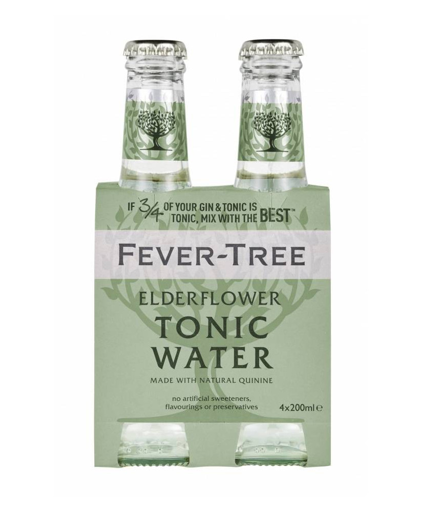 24 BOTTLES - Fever Tree - Elderflower - Premium Natural Mixers - Tonic Water - 20cl