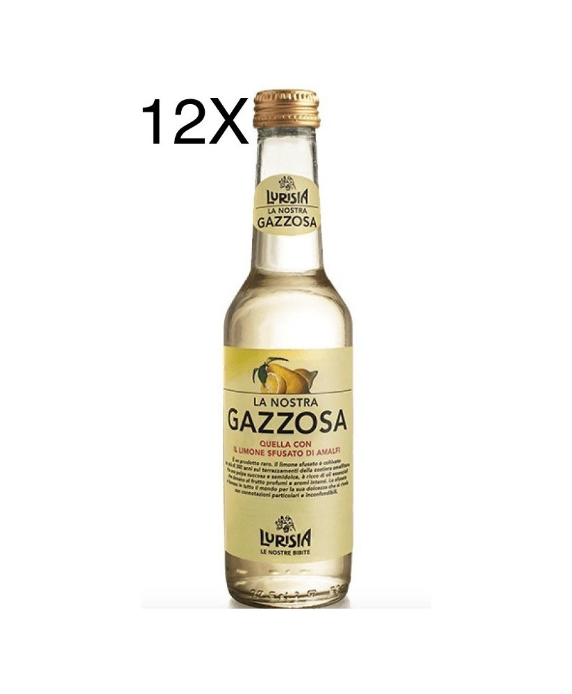 Vendita online Gazzosa Lurisia con limone sfusato di Amalfi IGP. Miglior prezzo online bibite Lurisia Chinotto, Gazzosa, Arancia