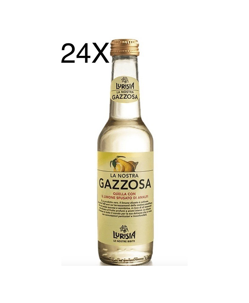 Vendita online Gazzosa Lurisia con limone sfusato di Amalfi IGP. Miglior prezzo online bibite Lurisia Chinotto, Gazzosa, Arancia