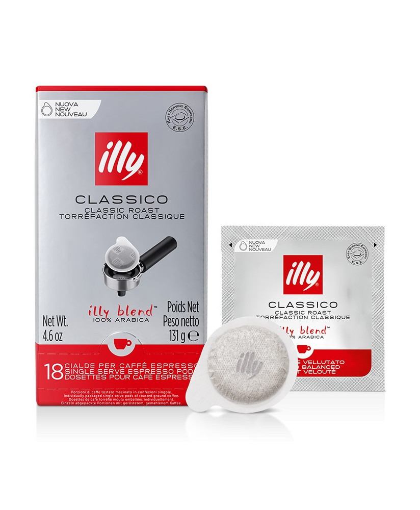 Illy - Caffè in Cialde E.S.E. Monodose tostato Classico - 18 pezzi - 131g