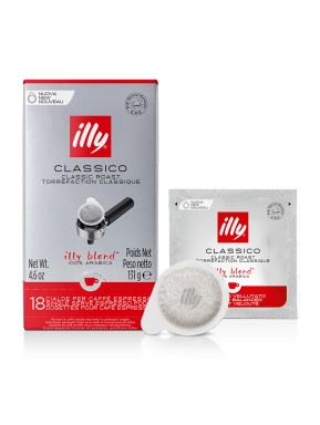 Illy - Caffè in Cialde E.S.E. Monodose tostato Classico - 18 pezzi - 131g