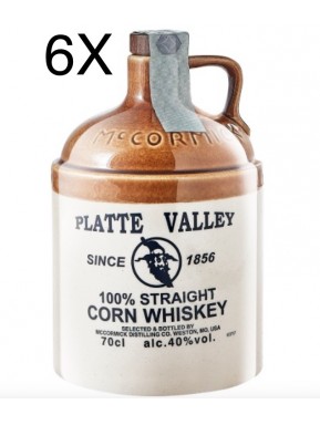 (3 BOTTLES) McCormick Distilling - Platte Valley Whiskey - 100% Straight Corn Whisky - 70cl