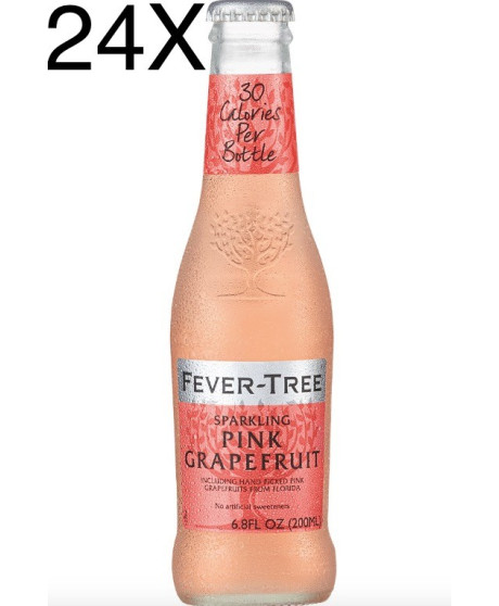 24 BOTTIGLIE - Fever Tree - Pink Grapefruit - Acqua Tonica - NOVITA' - 20cl