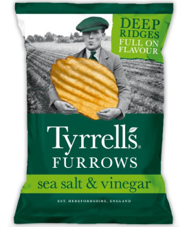 Tyrrells - Chips "Rustiche" Furrows Sea Salted & Vinegar - 150g