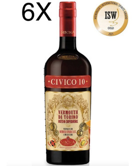 (3 BOTTLES) Sibona - Civico 10 - Vermouth di Tornino - Rosso Superiore - 70cl