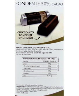 Shop online simple chocolates Lindt dark 50%. Lindt & Sprüngli best price at Kg. Online chocolate sales.