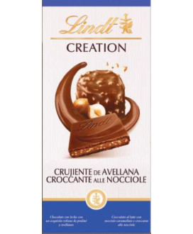Vendita online tavolette di cioccolato Lindt & Sprüngli Creation con crema di mandorle e nocciole caramellate e granella di nocc