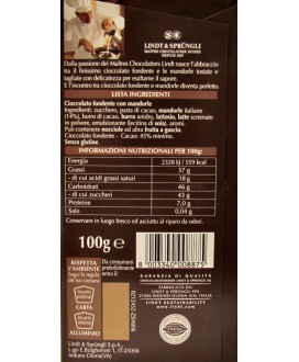 Buy Online sales dark chocolate bars with almonds Lindt & Sprüngli, the original recipe. Shop online tablets