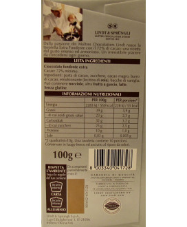 Lindt - Tavoletta di Cioccolato Extra Fondente 72% - 100g